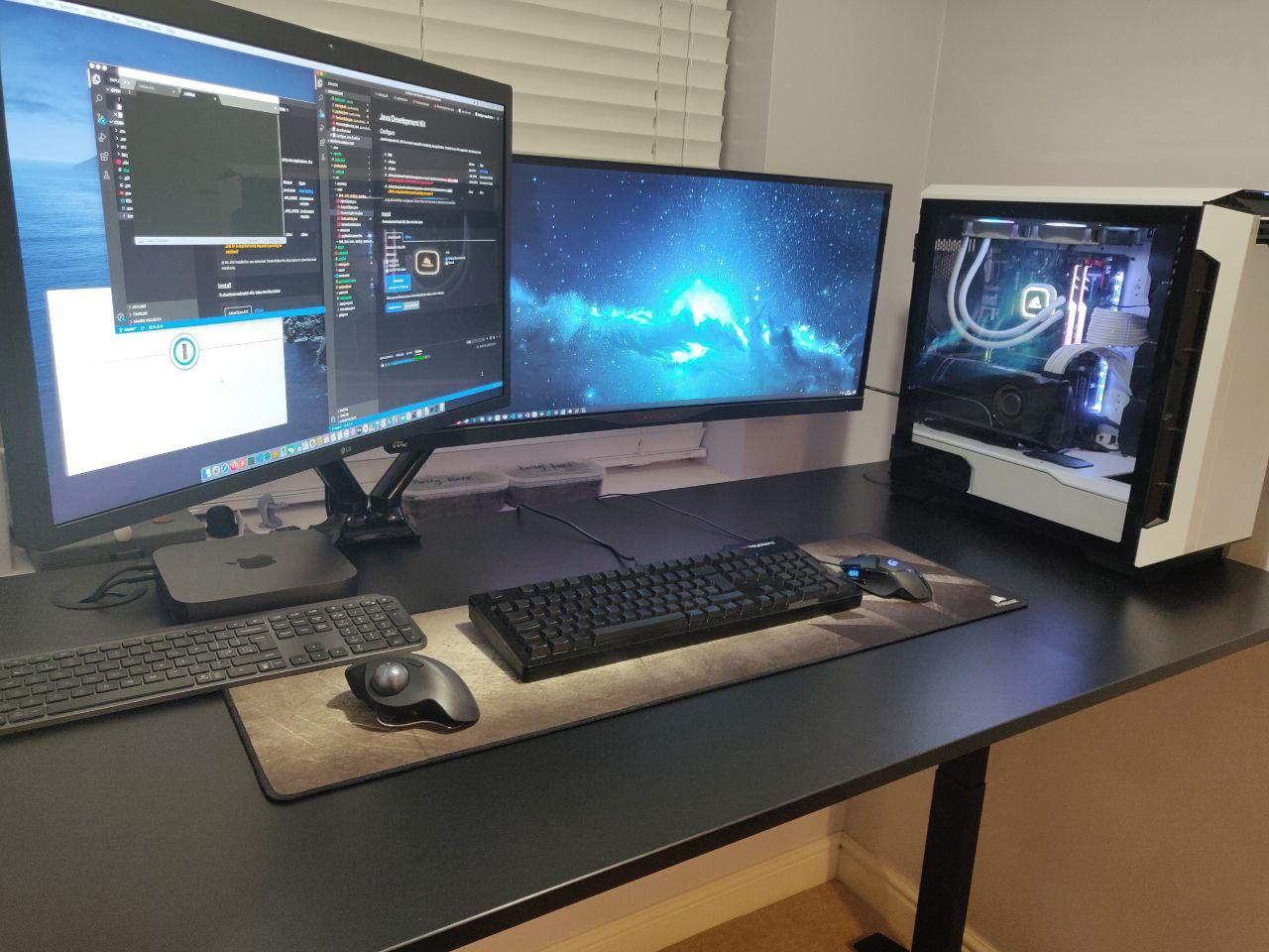 Jarvis standing desk and workspace configuration Shogan.tech