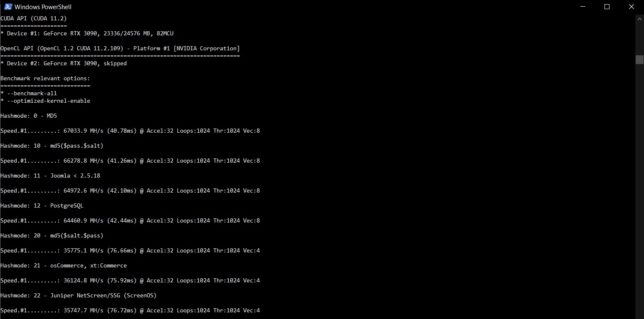 hashcat rtx 3090 benchmark