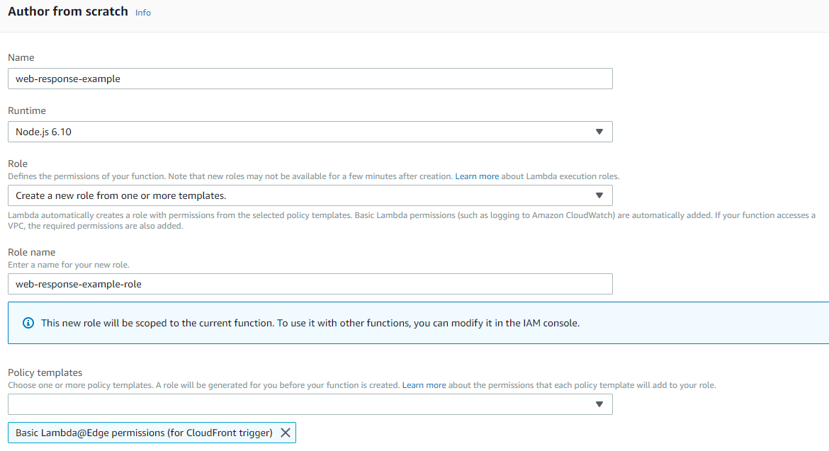 Editing HTTP response headers with LambdaEdge